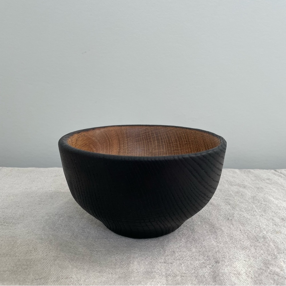 NEW Shou Sugi Ban Oak Wood Bowl